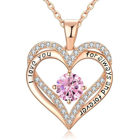 18K Rose Gold Necklaces for Wife Girlfriend Mom Daughter, Birthday Gifts for Women, Jewelry for Women, Gifts Ideas for Anniversary