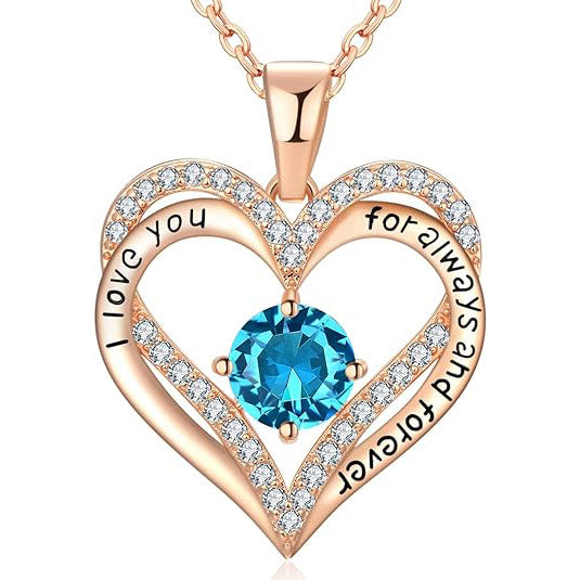 18K Rose Gold Necklaces for Wife Girlfriend Mom Daughter, Birthday Gifts for Women, Jewelry for Women, Gifts Ideas for Anniversary