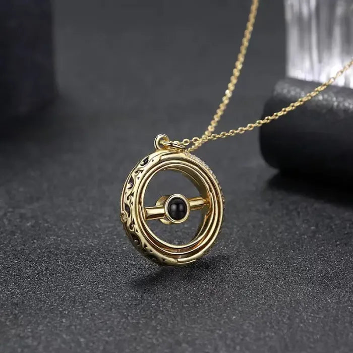 "I love you" 100 languages necklace with astronomical ball – A unique keepsake for your special moments