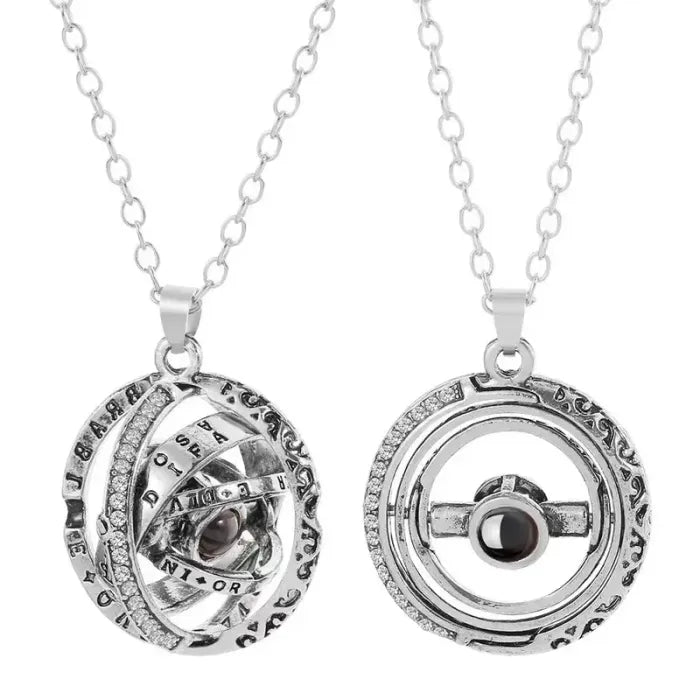 "I love you" 100 languages necklace with astronomical ball – A unique keepsake for your special moments