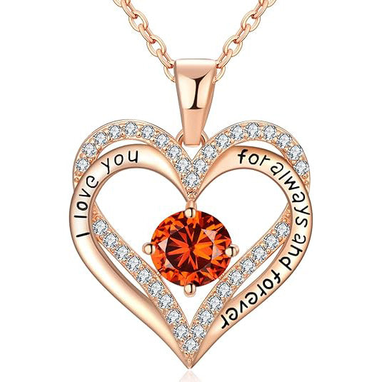 18K Rose Gold Necklaces for Wife Girlfriend Mom Daughter, Birthday Gifts for Women, Jewelry for Women, Gifts Ideas for Anniversary